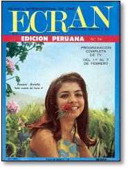 Portada de la revista Peruana "Ecran", N°14, febrero de 1968