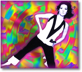 Mrs Peel, the leader of the Monochrome Resistance