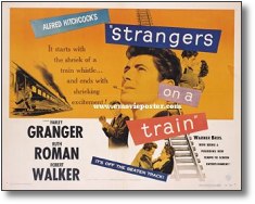 Afiche original de "Strangers On A Train".