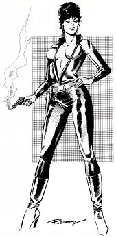 Modesty Blaise. Dibujo de Romero